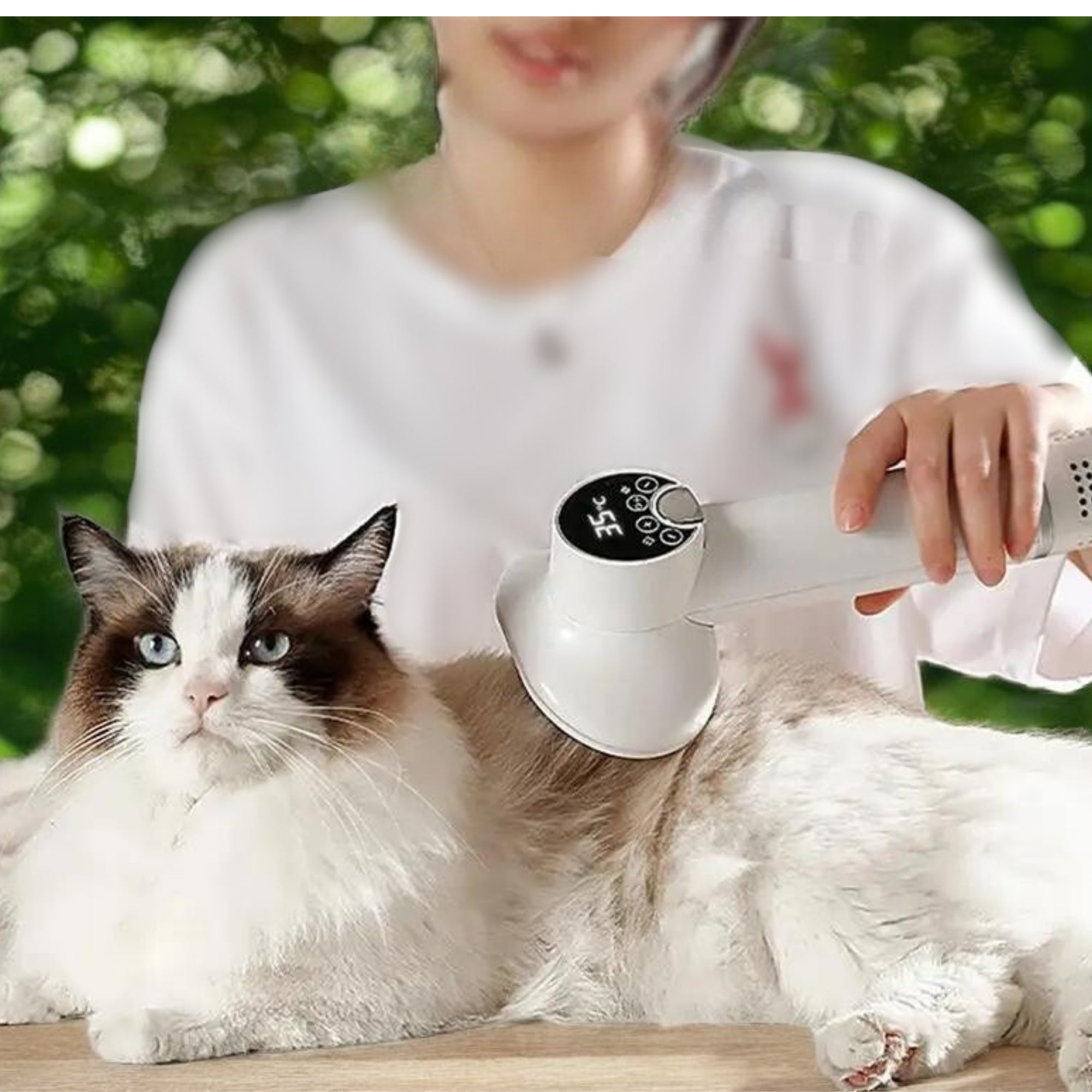 Silent Pet Hair Dryer with Brush