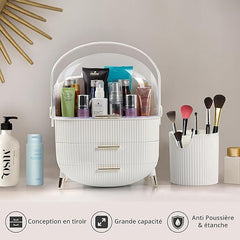 Make-up organizer wit met penseelhouder