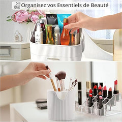 Make-up organizer wit met penseelhouder