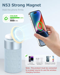 2 in 1 Bluetooth-luidspreker, draadloze oplader - nachtlampje
